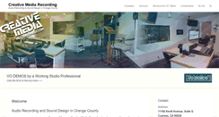 Desktop Screenshot of creativemediarecording.com