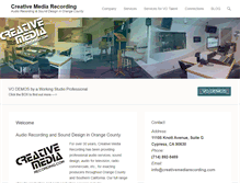 Tablet Screenshot of creativemediarecording.com